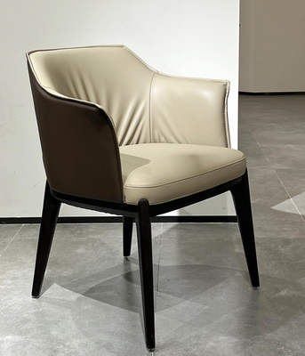 安驹-意式极简高品质靠背皮餐椅洽淡椅Y2106A