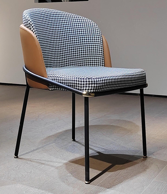 安驹-意式极简千鸟格餐椅Y231A