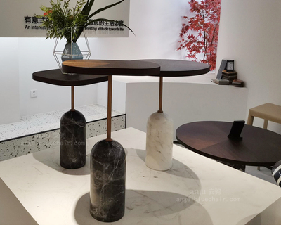 安驹-高端意式个性唯美小户型自由搭配款大理石实木茶几