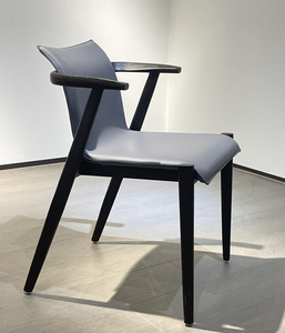 安驹-意式极简风格红橡实木书桌椅餐椅Y147A