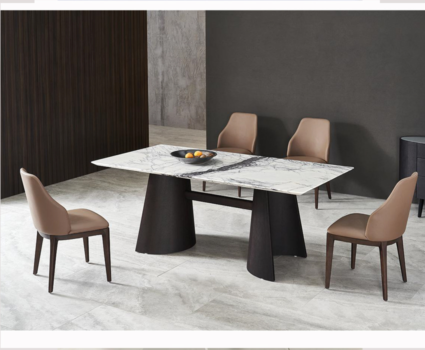 安驹-高定香雪梅天然石餐台餐桌